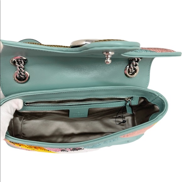 Gucci Limited Edition GG Marmont Sequins Pastel Crossbody Bag - Picture 10 of 12
